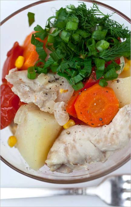 stufato di pollo con verdure